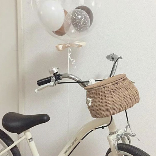 우동방구 라탄 바구니 자전거 킥보드