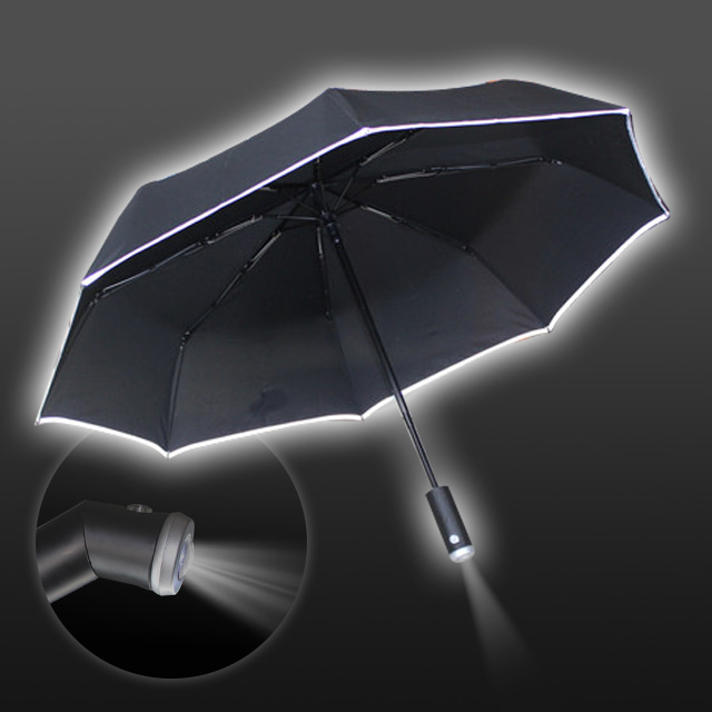 우동방구 LED 후레쉬 3단 자동 우산