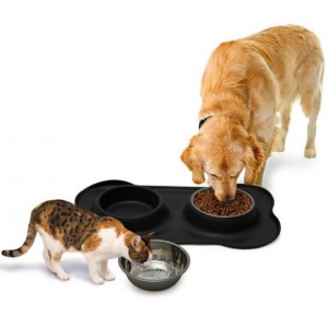 우동방구 강아지 고양이 논슬립 밥그릇 물그릇 2구 식기