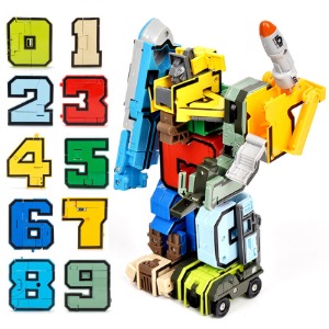 우동방구 숫자 로봇 10종 세트 변신 합체 3가지 기능