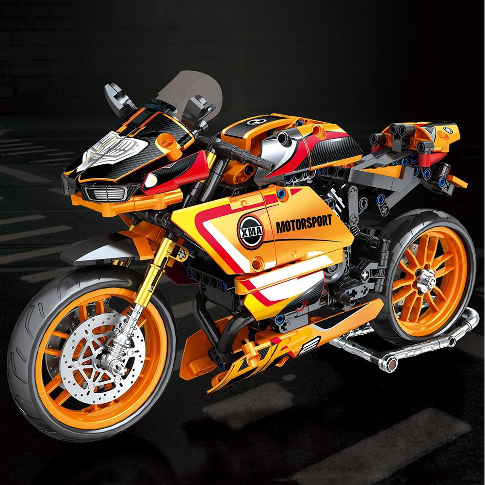 중국 오토바이 레이스 모터 바이크 블럭 레고 테크닉 호환 조립 블록 HP2 82002