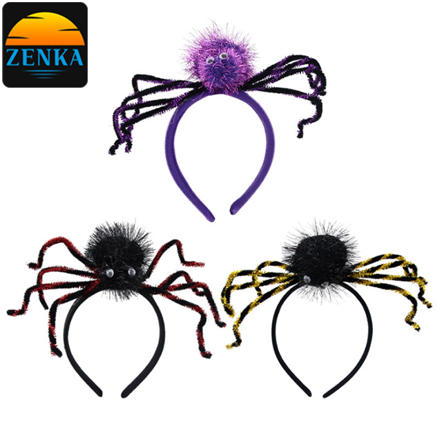 젠카 할로윈 거미 머리띠 LED 악마 파티 스프링 놀이공원 호박 인생네컷 소품